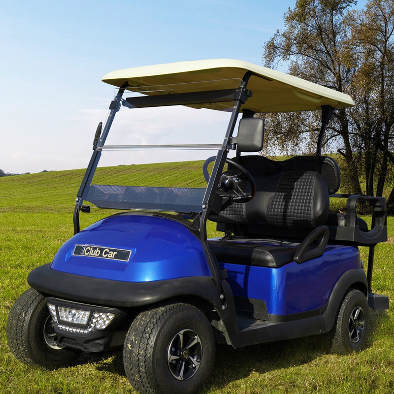 DURAFORCE 2PC Black Diamond Golf Cart Seat Cover Kit for Club Car Precedent Cushion