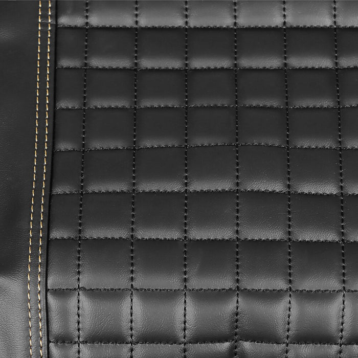 DURAFORCE 2PC Black Diamond Golf Cart Seat Cover Kit for Club Car Precedent Cushion