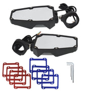 DURAFORCE UTV Polaris RZR Rear View Side Mirrors w/ LED Lights Fit 1.75"-2" Roll Cage