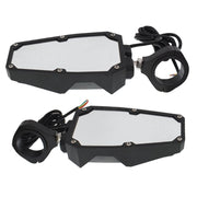 DURAFORCE UTV Polaris RZR Rear View Side Mirrors w/ LED Lights Fit 1.75"-2" Roll Cage