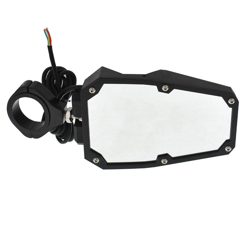 DURAFORCE UTV Polaris RZR Rear View Side Mirrors w/ LED Lights Fit 1.75"-2" Roll Cage