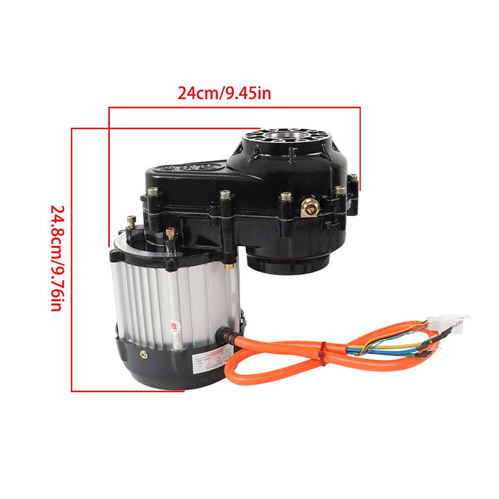 DURAFORCE 1000W Black Electric Differential Motor for Golf Cart ATV Go-Kart Quad Trike