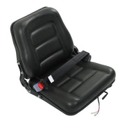 DURAFORCE Adjustable Forklift Tractor Seat with Fold Down Back & Seatbelt Switch Universal