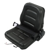 DURAFORCE Adjustable Forklift Tractor Seat with Fold Down Back & Seatbelt Switch Universal