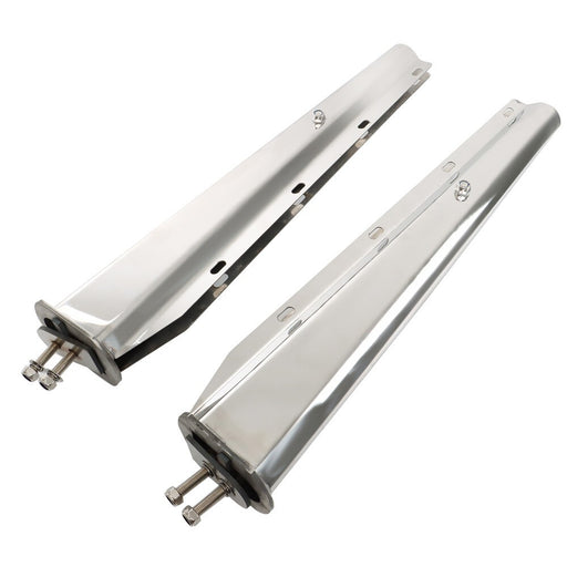 DURAFORCE 30" Stainless Steel Semi Truck Tapered Straight Mud Flap Hanger 1 1/8 Bolt