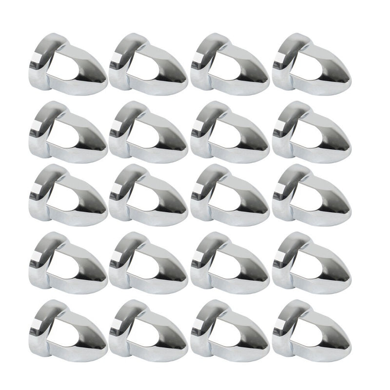 DURAFORCE Set of 20 Chrome 33mm Truck Lug Nut Covers w/ Flange Push-On Caps 2-3/8" High