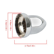 DURAFORCE Set of 20 Chrome 33mm Truck Lug Nut Covers w/ Flange Push-On Caps 2-3/8" High