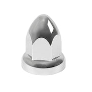DURAFORCE Set of 20 Chrome 33mm Truck Lug Nut Covers w/ Flange Push-On Caps 2-3/8" High