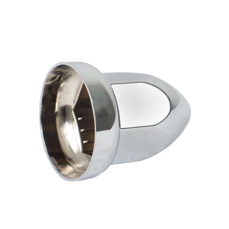 DURAFORCE Set of 20 Chrome 33mm Truck Lug Nut Covers w/ Flange Push-On Caps 2-3/8" High