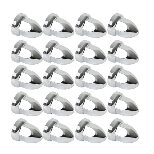 DURAFORCE 33mm Chrome Truck Lug Nut Covers w/ Flange - Push-On Caps, 20 Pack, 2-3/8