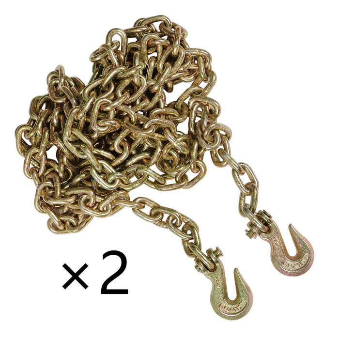 DURAFORCE 2PCS Grade 70 3/8" Tow Chain Hooks Tie Down Binder Truck Heavy Duty G70