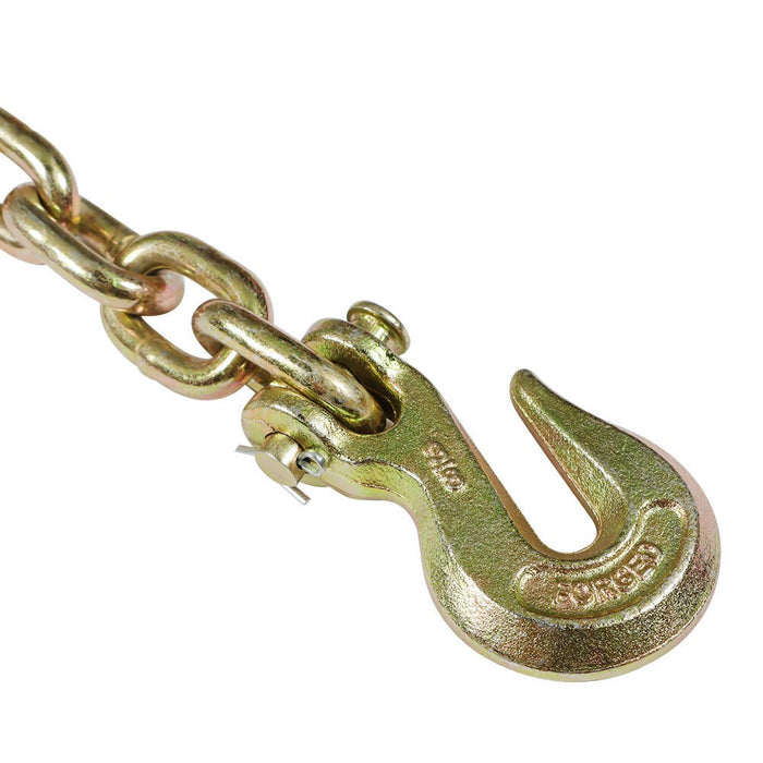 DURAFORCE 2PCS Grade 70 3/8" Tow Chain Hooks Tie Down Binder Truck Heavy Duty G70