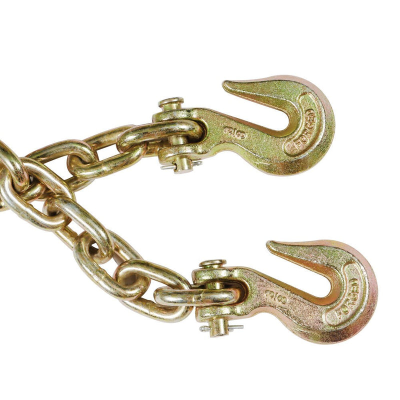 DURAFORCE 2PCS Grade 70 3/8" Tow Chain Hooks Tie Down Binder Truck Heavy Duty G70