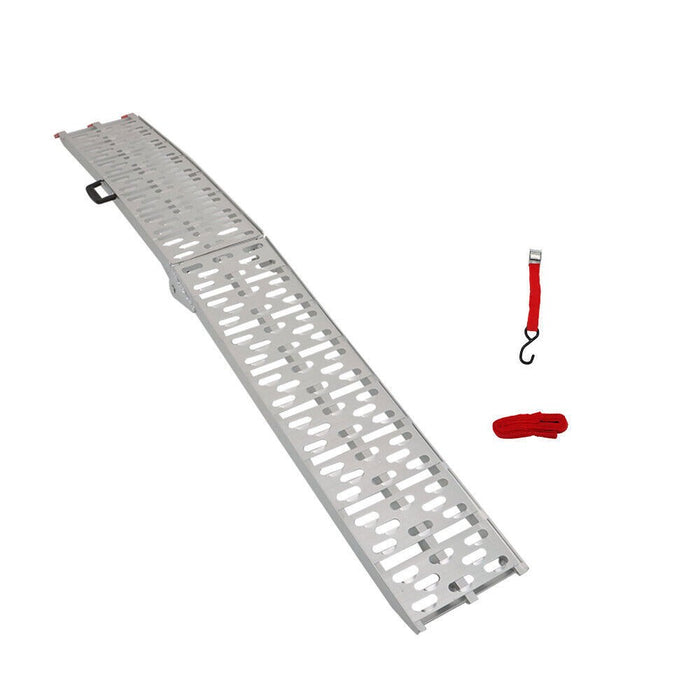 DURAFORCE Aluminum Folding Motorcycle Loading Ramp for Lawn Mower Truck Trailer - 1pc