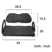 DURAFORCE Black Golf Cart Diamond Seat Cover Kit for Club Car Precedent 2PCS