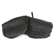 DURAFORCE Black Golf Cart Diamond Seat Cover Kit for Club Car Precedent 2PCS