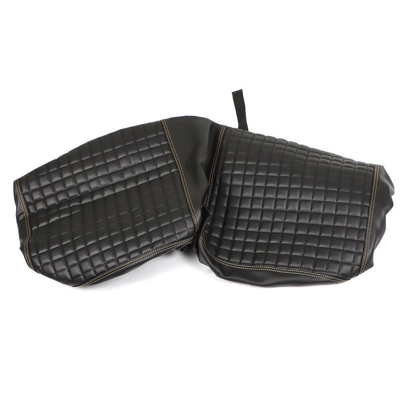 DURAFORCE Black Golf Cart Diamond Seat Cover Kit for Club Car Precedent 2PCS