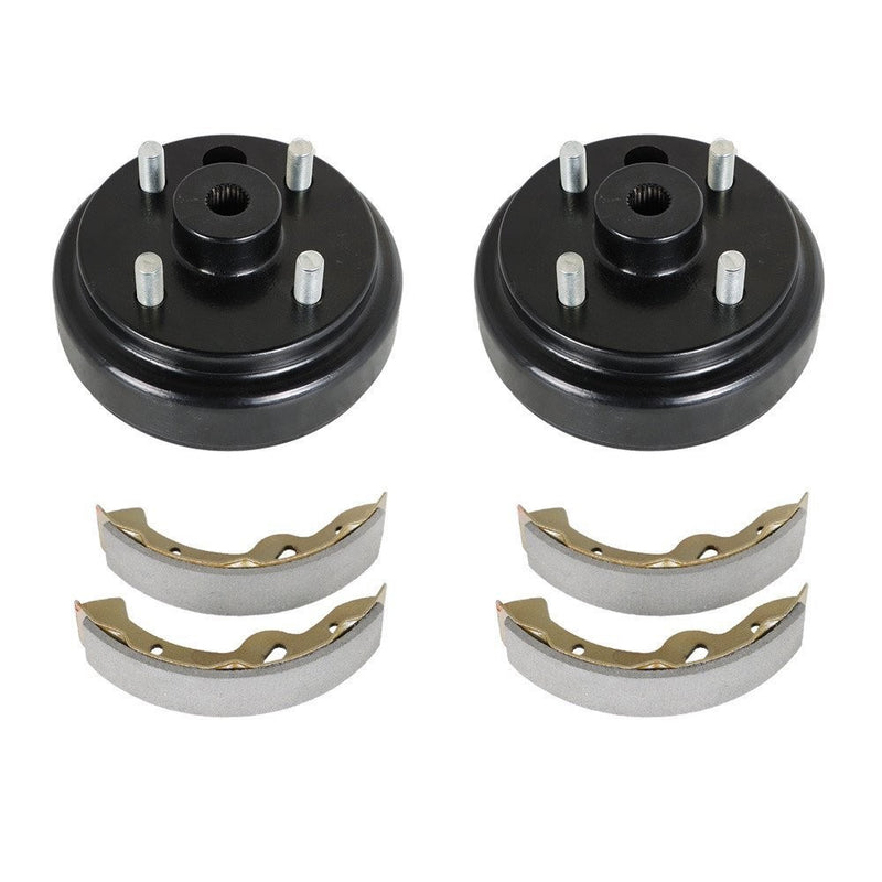 DURAFORCE Ezgo Rear Brake Hub Drum & Shoe Kit for 1996+ TXT Electric Golf Carts