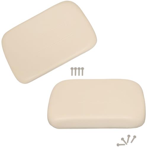 DURAFORCE White 2PCS Golf Cart Seat Back Cushions for Club Car DS 1979-2000.5