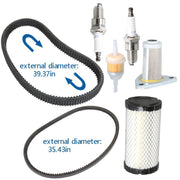DURAFORCE Oil Filter Drive Starter Belt Tune-Up Kit for EZGO TXT ST 350 Golf Cart (96+)