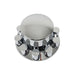 DURAFORCE 2 Pair 33mm Chrome Rear Wheel Axle Covers Hub Caps Lug Nuts Semi Truck