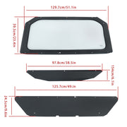DURAFORCE Full Glass Windshield with Sun Visor UV Protect for 17-24 Can-Am Maverick X3
