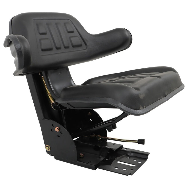 DURAFORCE Black Tractor Suspension Seat with Armrest for Ford, New Holland & John Deere