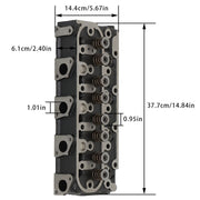 DURAFORCE Kubota V1505 Engine Cylinder Head with Gasket Kit New Fit V1505D V1505T E