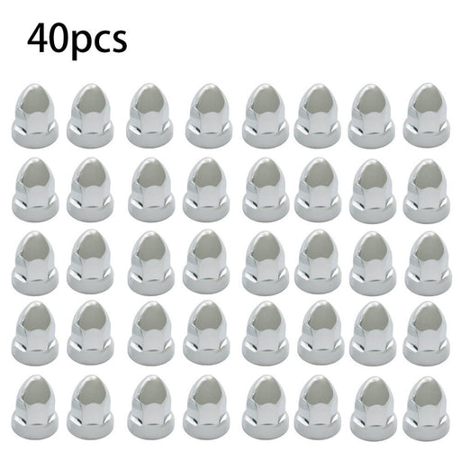 DURAFORCE 40-Pack 33mm Push-On Bullet Style Plastic Lug Nut Covers 2 3/8