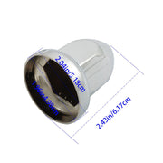 DURAFORCE 40x 33mm Chrome ABS Lug Nut Covers Push-On Bullet Caps for Semi Truck