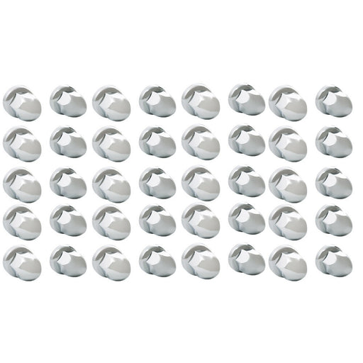 DURAFORCE 33mm ABS Chrome Bullet Lug Nut Covers Push-On for Semi Truck 40 Pack