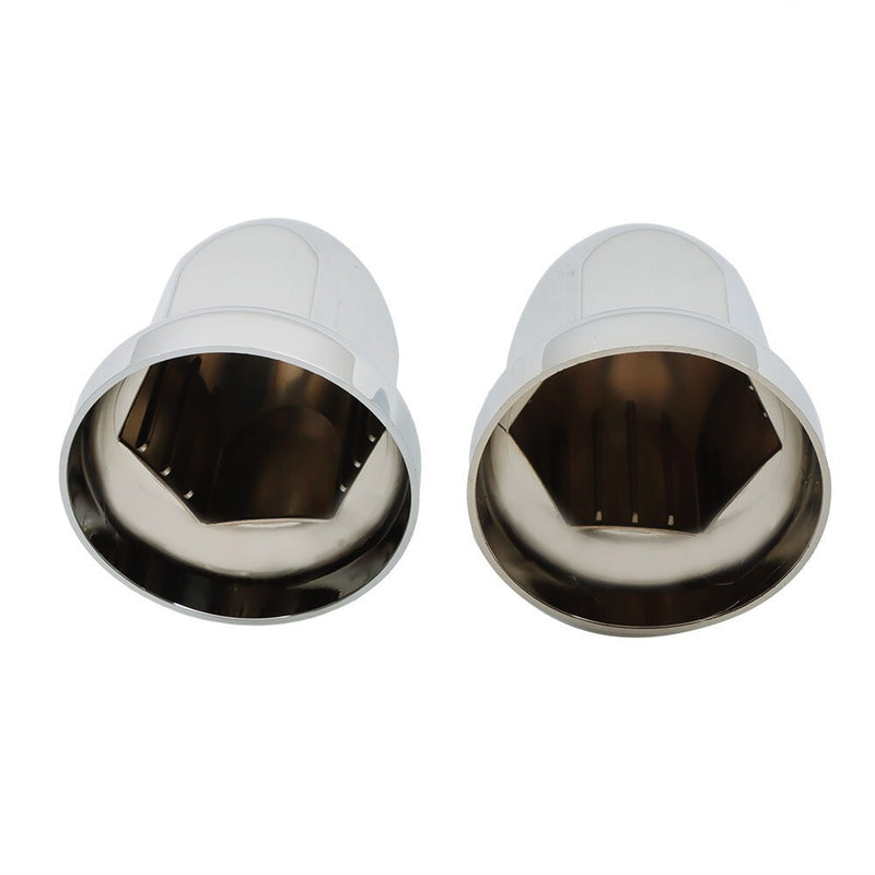 DURAFORCE 33mm ABS Chrome Bullet Lug Nut Covers Push-On for Semi Truck 40 Pack