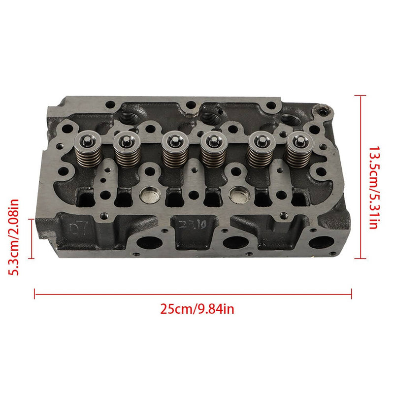 DURAFORCE Kubota D782 Metal Engine Cylinder Head Assembly with Valve & Gasket Kit