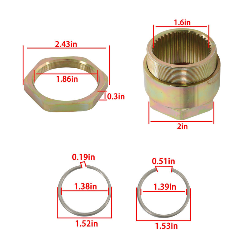 DURAFORCE Rear Axle Lock Jam Sleeve Nut Clip for Honda TRX300EX TRX400EX 90652-HA2-000
