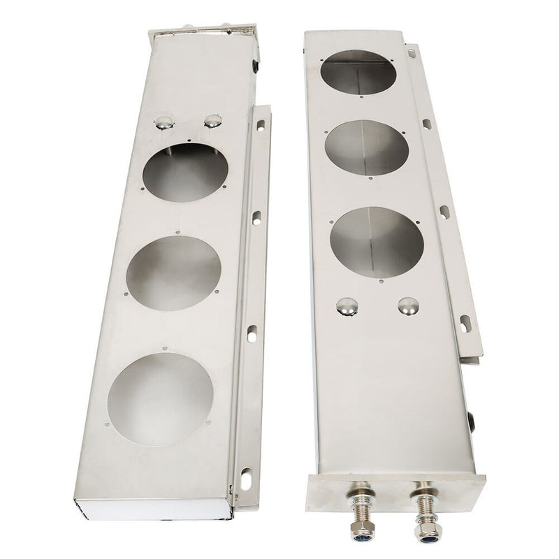 DURAFORCE New 30" Stainless Steel Mud Flap Hanger Light Cutouts Spring Loaded 2.5 Pattern