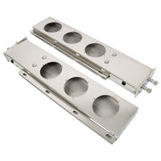 DURAFORCE New 30" Stainless Steel Mud Flap Hanger Light Cutouts Spring Loaded 2.5 Pattern