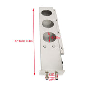 DURAFORCE New 30" Stainless Steel Mud Flap Hanger Light Cutouts Spring Loaded 2.5 Pattern