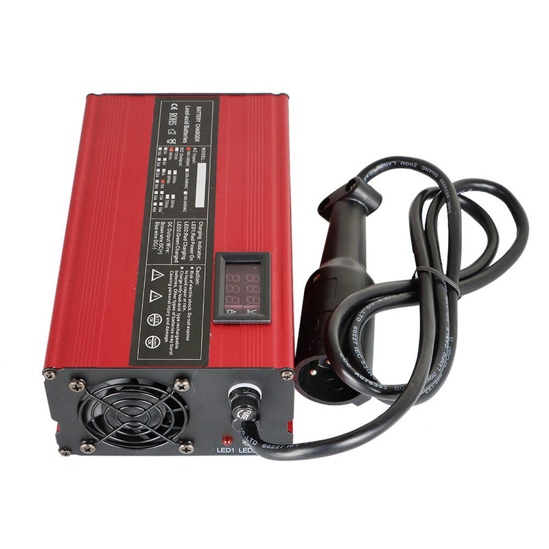 DURAFORCE 48V 10A Battery Charger for Club Car Golf Cart with 3-Pin Round Plug