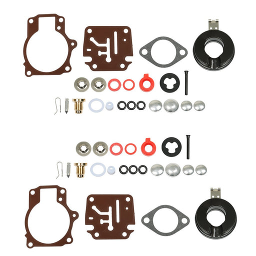 DURAFORCE Johnson Evinrude 50-60 HP Carburetor Rebuild Kit 2-Pack with Float