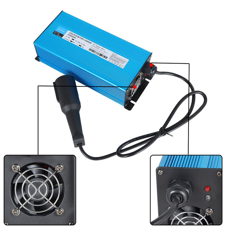 DURAFORCE Club Car 48V 10A Golf Cart Battery Charger with Trickle Charge
