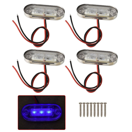 DURAFORCE 4x Marine Grade 12V Cool Blue LED Courtesy Lights - Super Bright, New