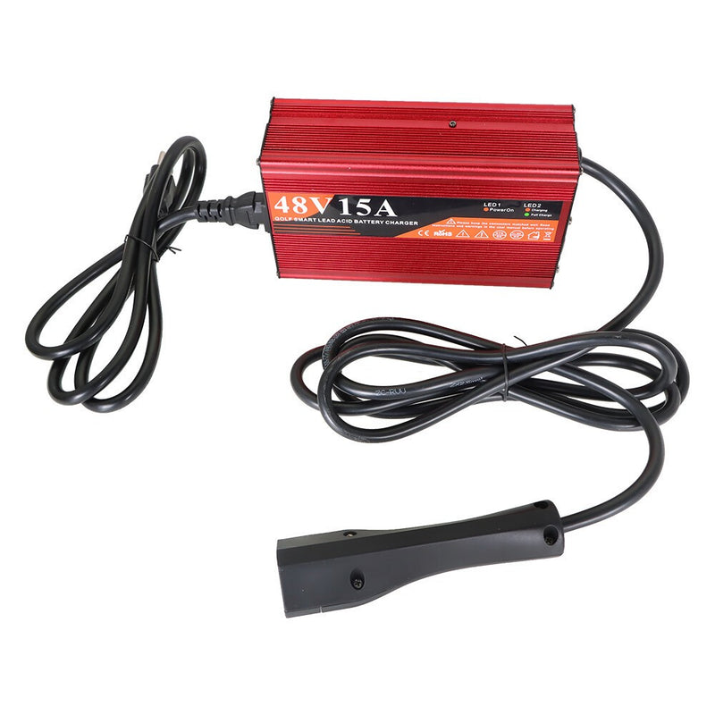 DURAFORCE 48V 15A 3-Stage Golf Cart Battery Charger for EZgo RXV TXT with RXV Plug