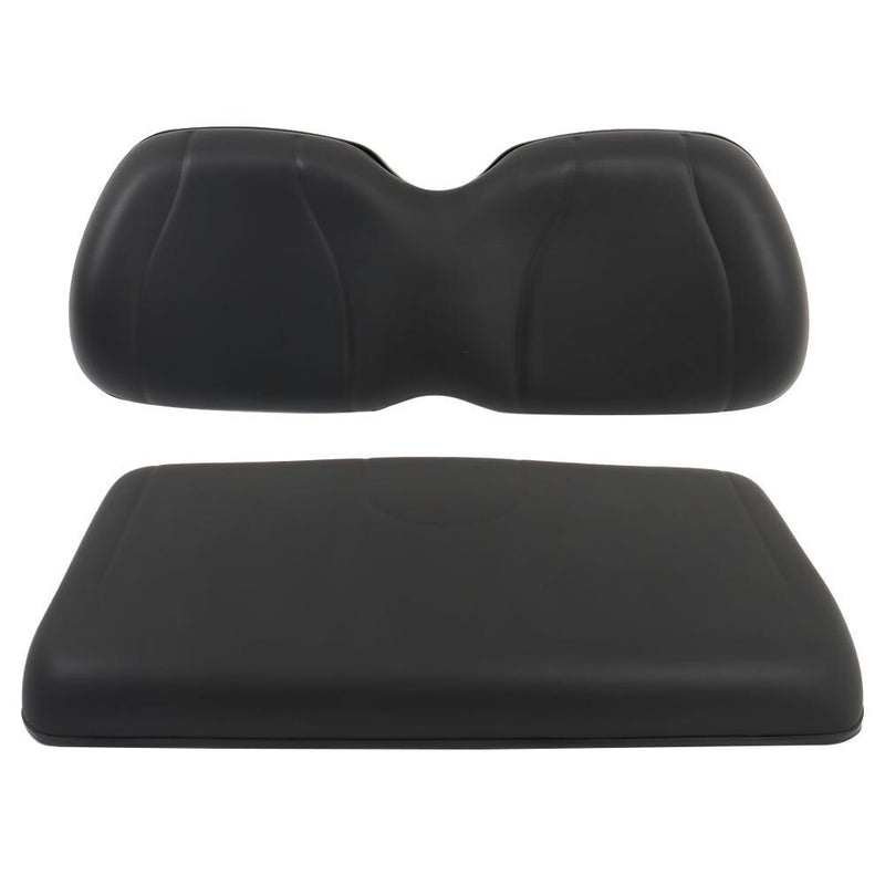 DURAFORCE Black Premium Vinyl Front Seat Cushions for Club Car Precedent Golf Cart
