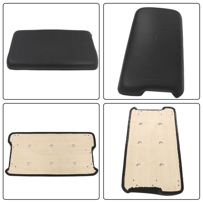 DURAFORCE Black Premium Vinyl Front Seat Cushions for Club Car Precedent Golf Cart