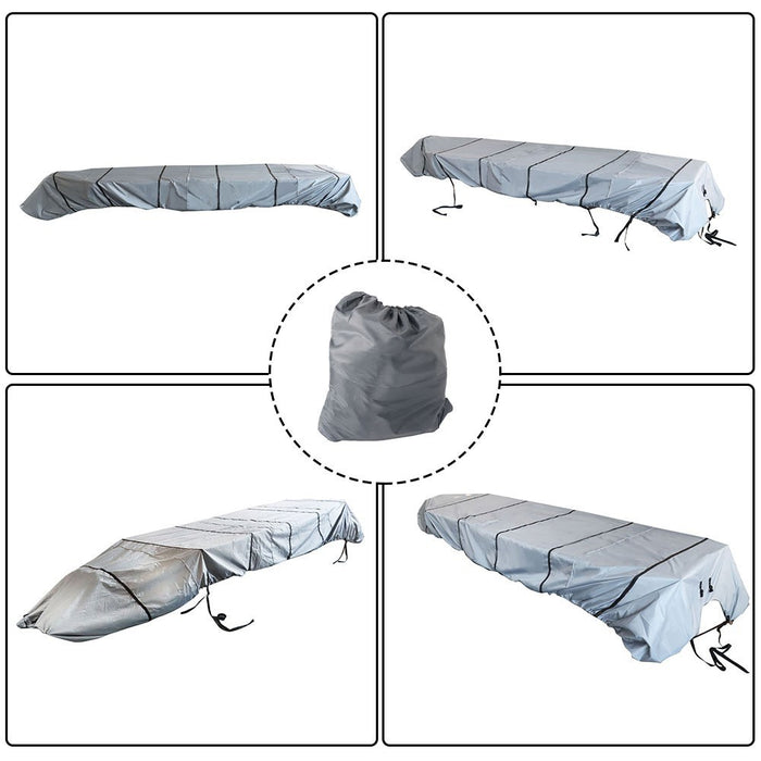 DURAFORCE 12ft Jon Boat Cover Grey 210D Waterproof Trailerable 56inch