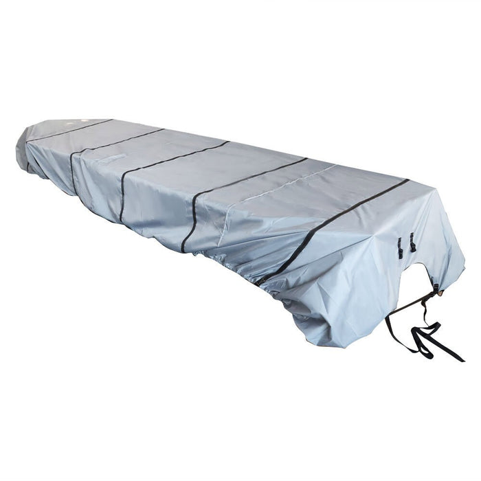 DURAFORCE 14ft Jon Boat Cover Grey 210D Waterproof Trailerable 70inch