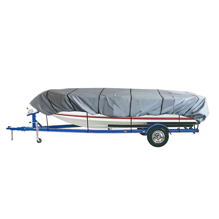 DURAFORCE 14ft Jon Boat Cover Grey 210D Waterproof Trailerable 70inch