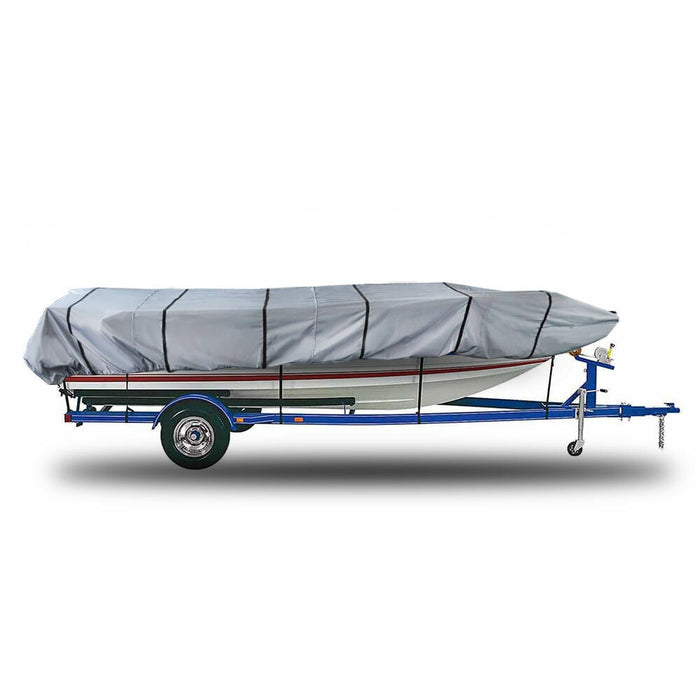 DURAFORCE 14ft Jon Boat Cover Grey 210D Waterproof Trailerable 70inch