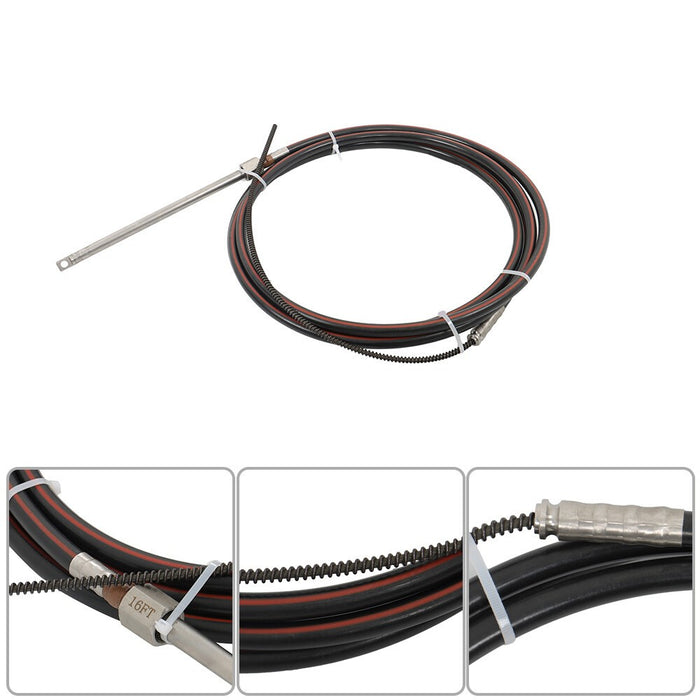 DURAFORCE 16ft SS13716 Boat Rotary Steering System Outboard Marine Cable Kit