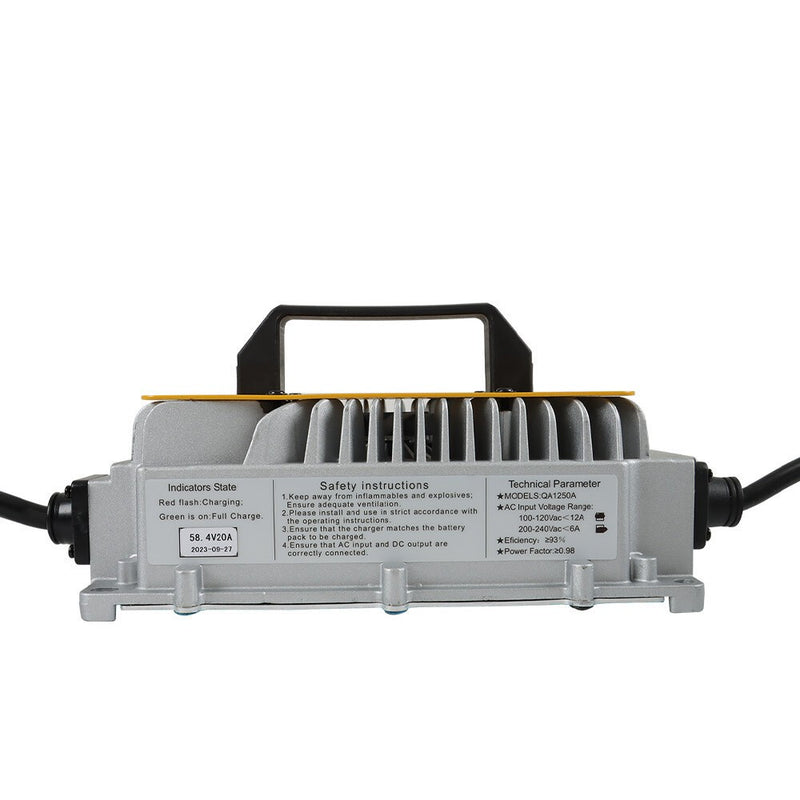 DURAFORCE Golf Cart Lithium Battery Charger for EZGO TXT RXV 3-Pin Triangular Plug